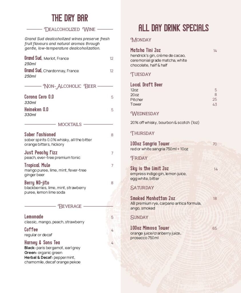 Drink Menu