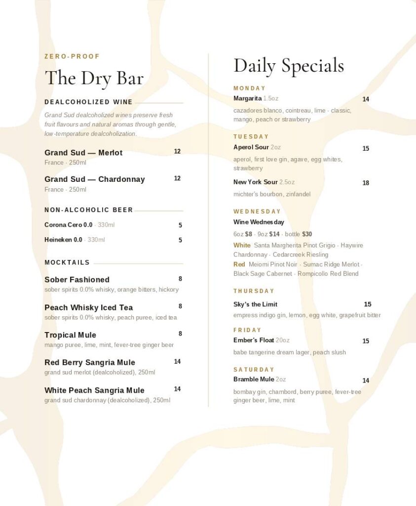 Drink Menu